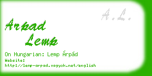 arpad lemp business card